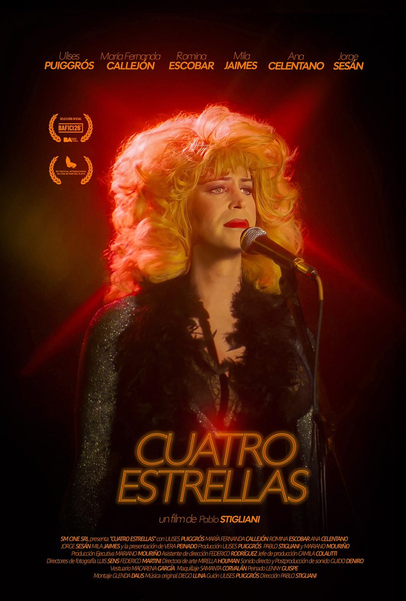 Póster Oficial de CUATRO ESTRELLAS #cineargentino <a href="/anacelentano69/">Ana Celentano</a> <a href="/rominaescobar03/">Romina Escobar</a>