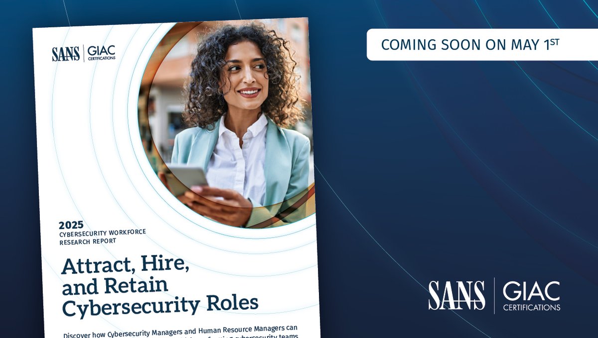 CertifyGIAC's tweet image. Training. Retention. Culture shifts. The 2025 Cybersecurity Workforce Report covers it all.

📥 Sign up now and get the full report delivered to your inbox on launch day: giac.org/u/1AMm

Because high-performing teams don’t build themselves.

#CybersecurityManager #HR