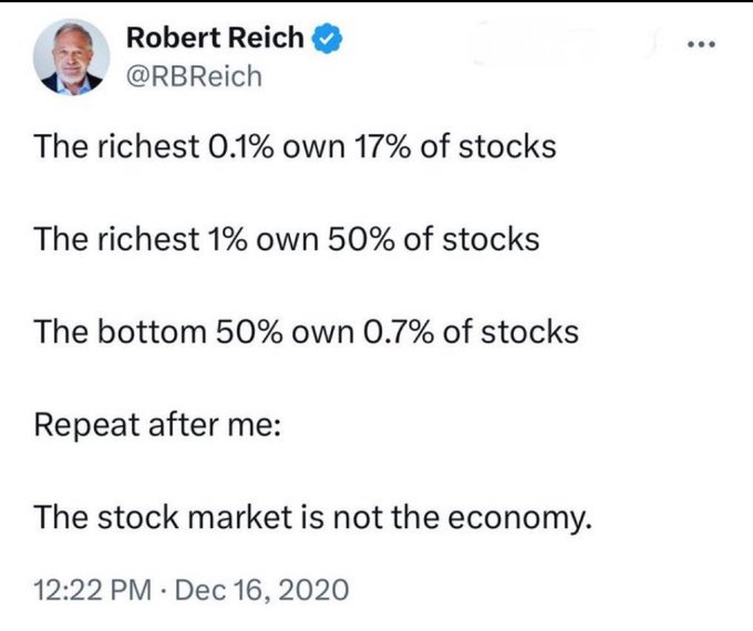 When the left didn't care about the stock market.