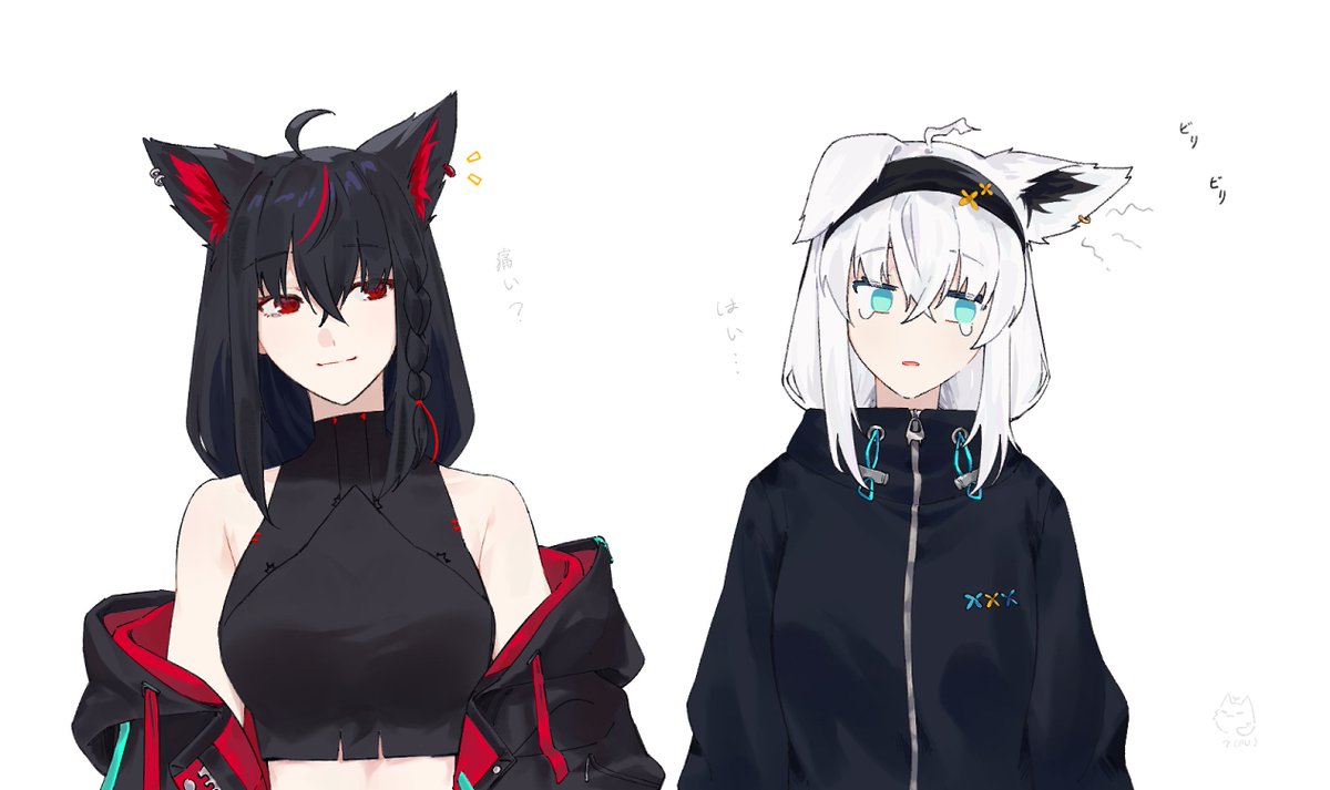 ピアス
#絵フブキ #黒上フブキ