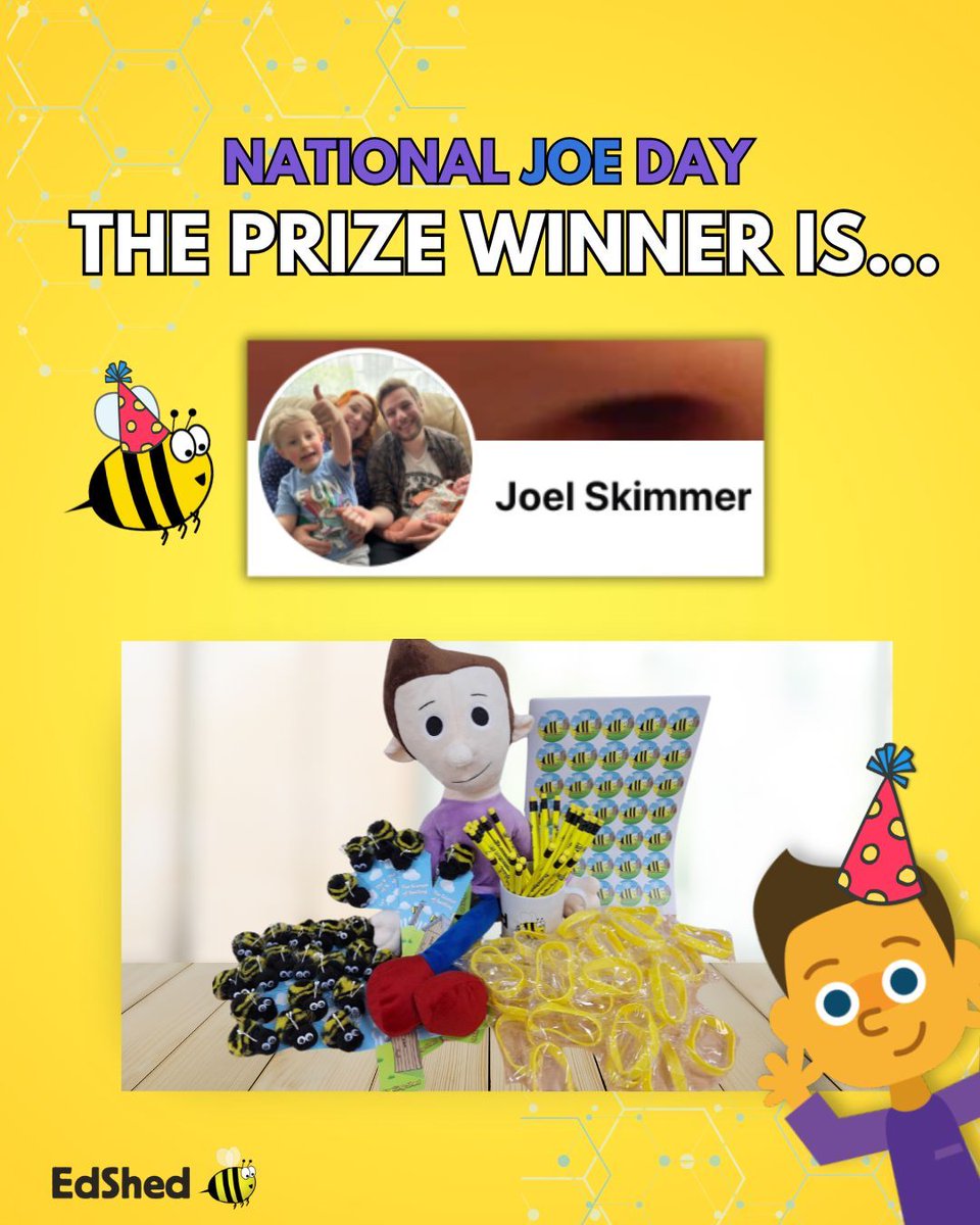 Thank you so much to everyone who celebrated National Joe Day with us.

🎉⭐ A huge congratulations to the winner of the competition, Joel Skimmer!

#edshed #nationaljoeday