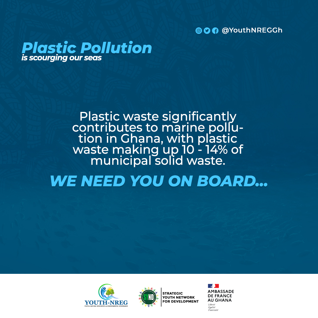 YouthNREGGh's tweet photo. Today, we will talk about one of the biggest pollutants every corner of Ghana suffers from; plastics. Not even the ocean is spared!
#WeNeedYouOnBoard
#OceanGovernance
#YouthForTheOcean
#SustainableCoasts https://t.co/4eVzooOhy9