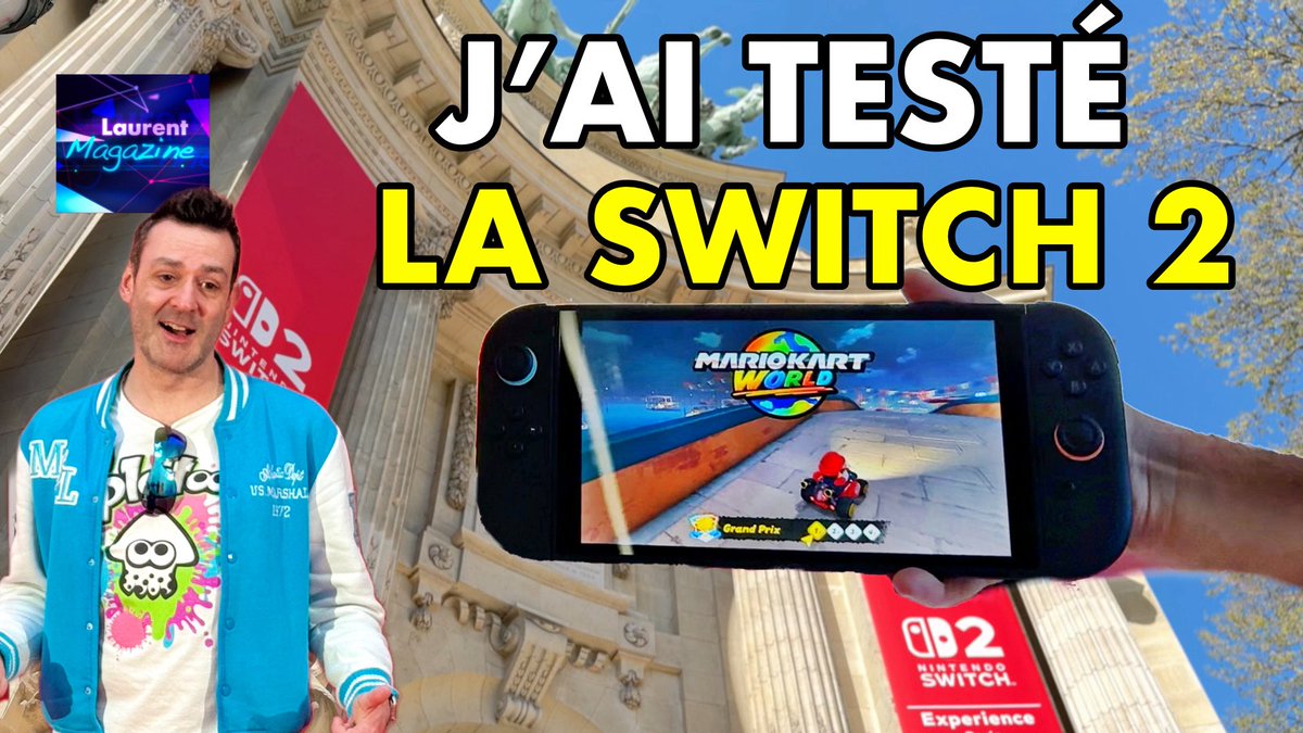 LaurentMagazine's tweet photo. J’ai testé la Nintendo Switch 2 au Grand Palais de Paris grâce à @NintendoFrance
Merci ☺️ #MarioKartWorld est exceptionnel !!
➡️ https://t.co/mEmovHuD6y
#nintendo #nintendoswitch2 #switch2 #nintendoswitch2experience #nintendoswitch2experienceparis #nintendoexperience https://t.co/sZKSyzoSFq