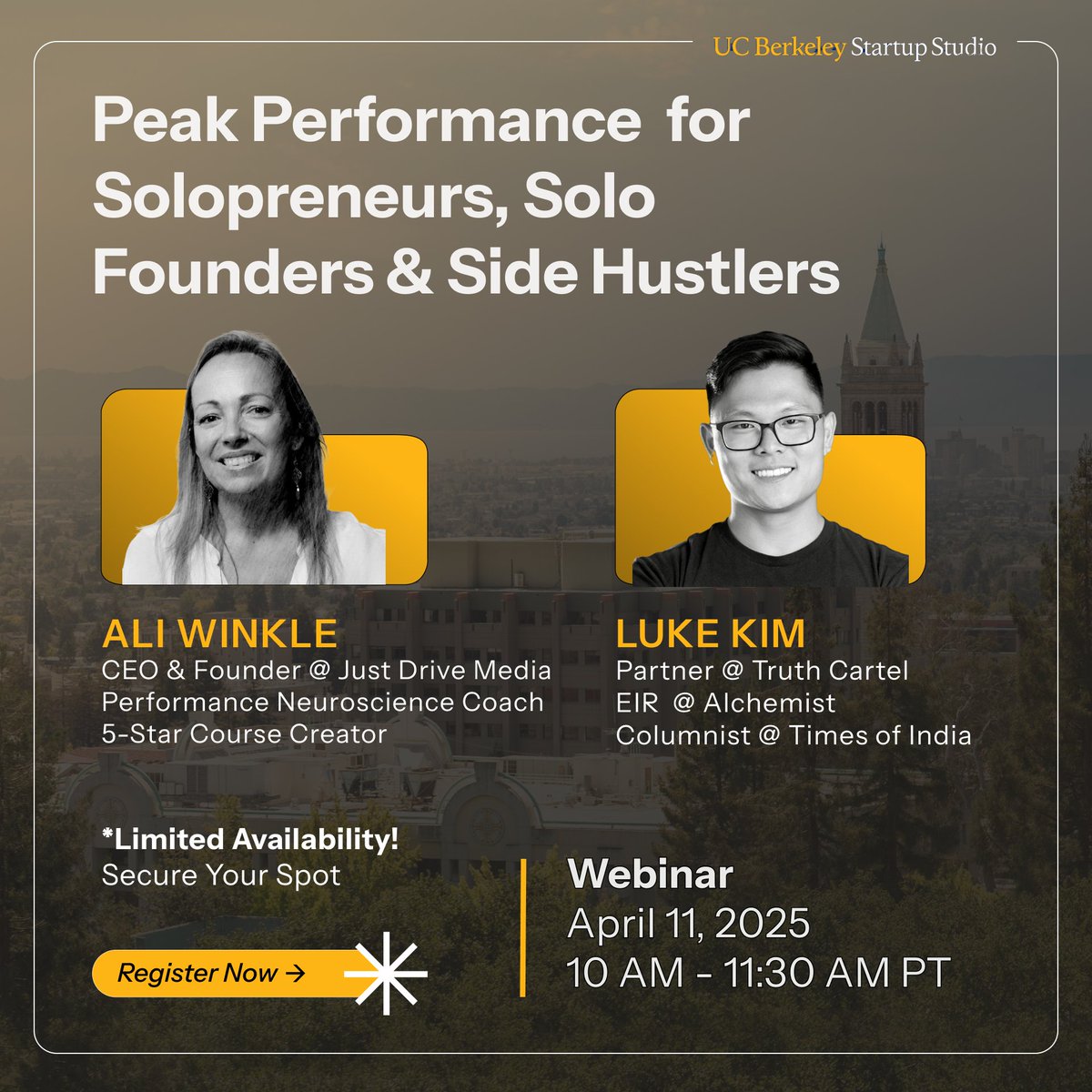 How do you stay motivated &amp; prioritize as a solo business builder?

Join us to activate your zone of genius and live in a state of flow. This Friday 4/11 - Don't miss our live webinar with Ali Winkle &amp; Luke Kim hubs.li/Q03fTj2d0

#solopreneur #entrepreneurlife #ucberkeley
