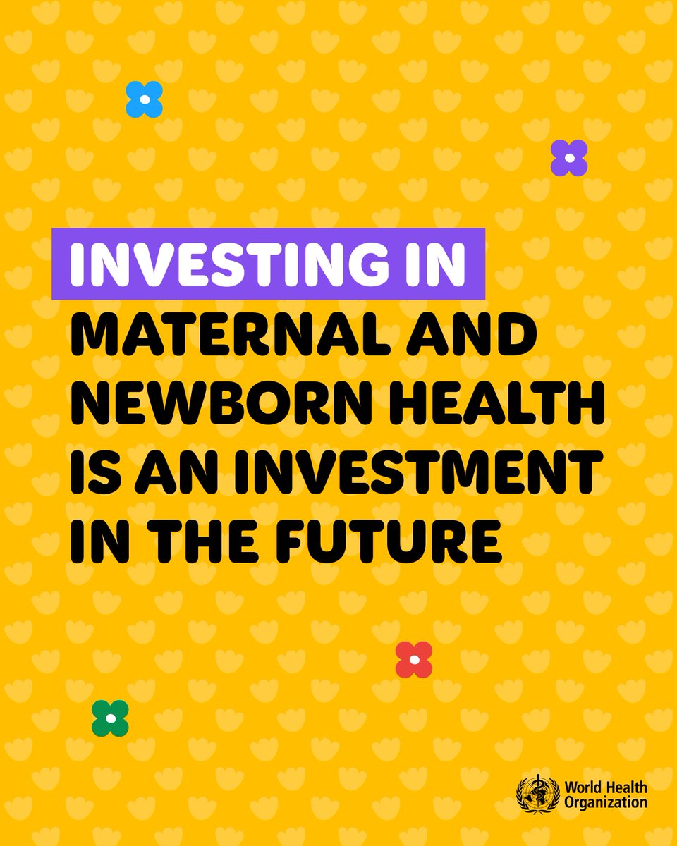 World Health Organization (WHO) (@who) on Twitter photo Investing in maternal and newborn health is an investment in the future, not a cost.
It supports:
💙 Lifelong health
💙 Healthy societies
💙 #HopefulFutures
💙 Prosperity and stability
Improving the health of women and babies means collaborating and investing in Investing in maternal and newborn health is an investment in the future, not a cost.
It supports:
💙 Lifelong health
💙 Healthy societies
💙 #HopefulFutures
💙 Prosperity and stability
Improving the health of women and babies means collaborating and investing in