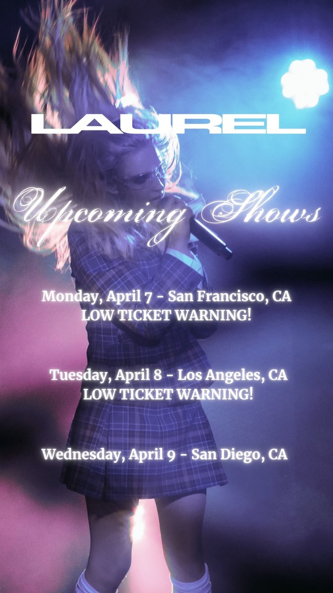 California!! You are up this week on the Music for Sunsets tourrrr! Few tickets left for TONIGHT in SF, and tomorrow in Los Angeles at classiclaurel.com See you all there 💕
