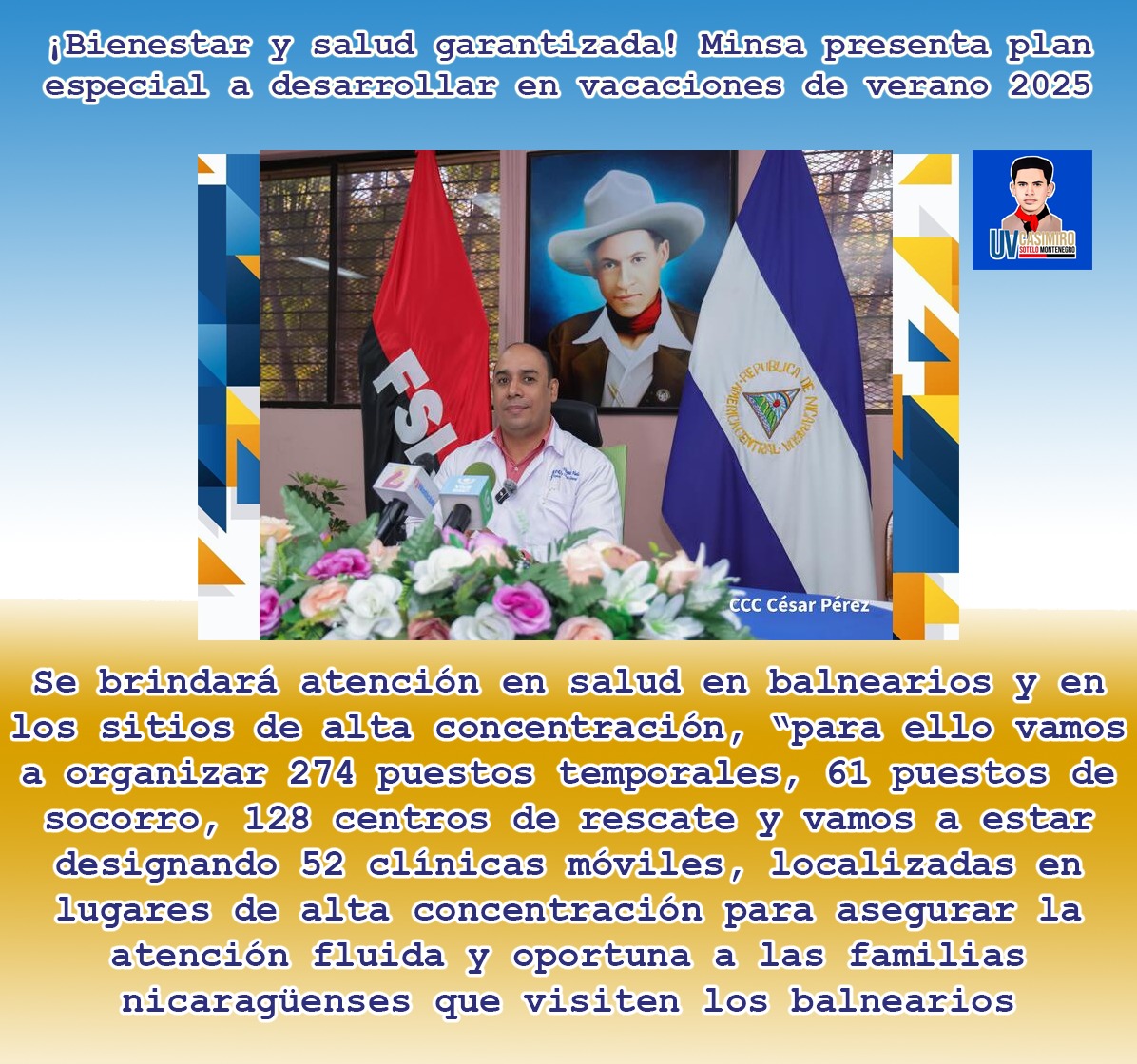 UV Casimiro Sotelo Montenegro (@uvcasimirosm) on Twitter photo “Plan de Atención en Salud Verano 2025”, que contempla diversas acciones en los principales balnearios del país. #Nicaragua #SoyCSM #SomosUNAN #Salud <a href="/MinsaNicaragua/">Ministerio de Salud Nicaragua</a> “Plan de Atención en Salud Verano 2025”, que contempla diversas acciones en los principales balnearios del país. #Nicaragua #SoyCSM #SomosUNAN #Salud <a href="/MinsaNicaragua/">Ministerio de Salud Nicaragua</a>