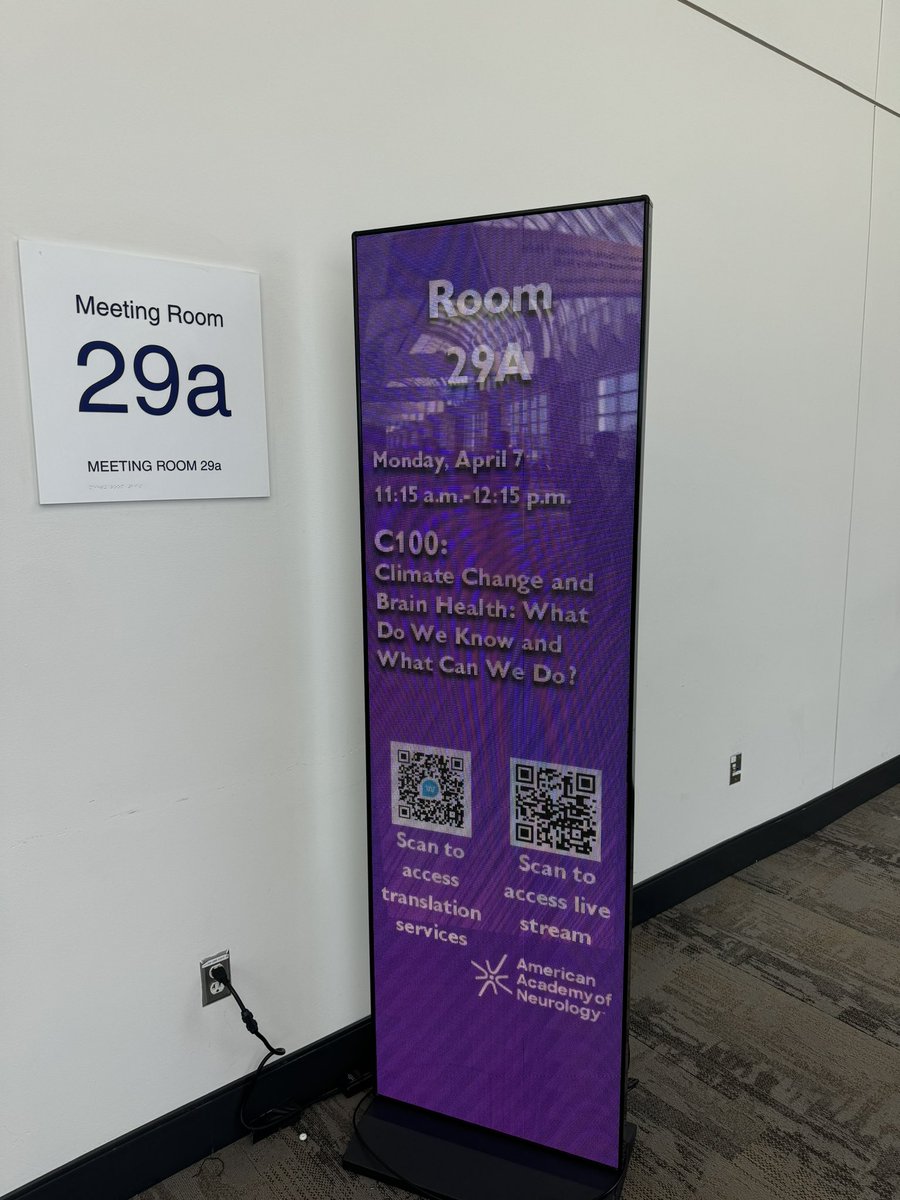 Come to room 29A to learn about climate change and brain health at #AANAM