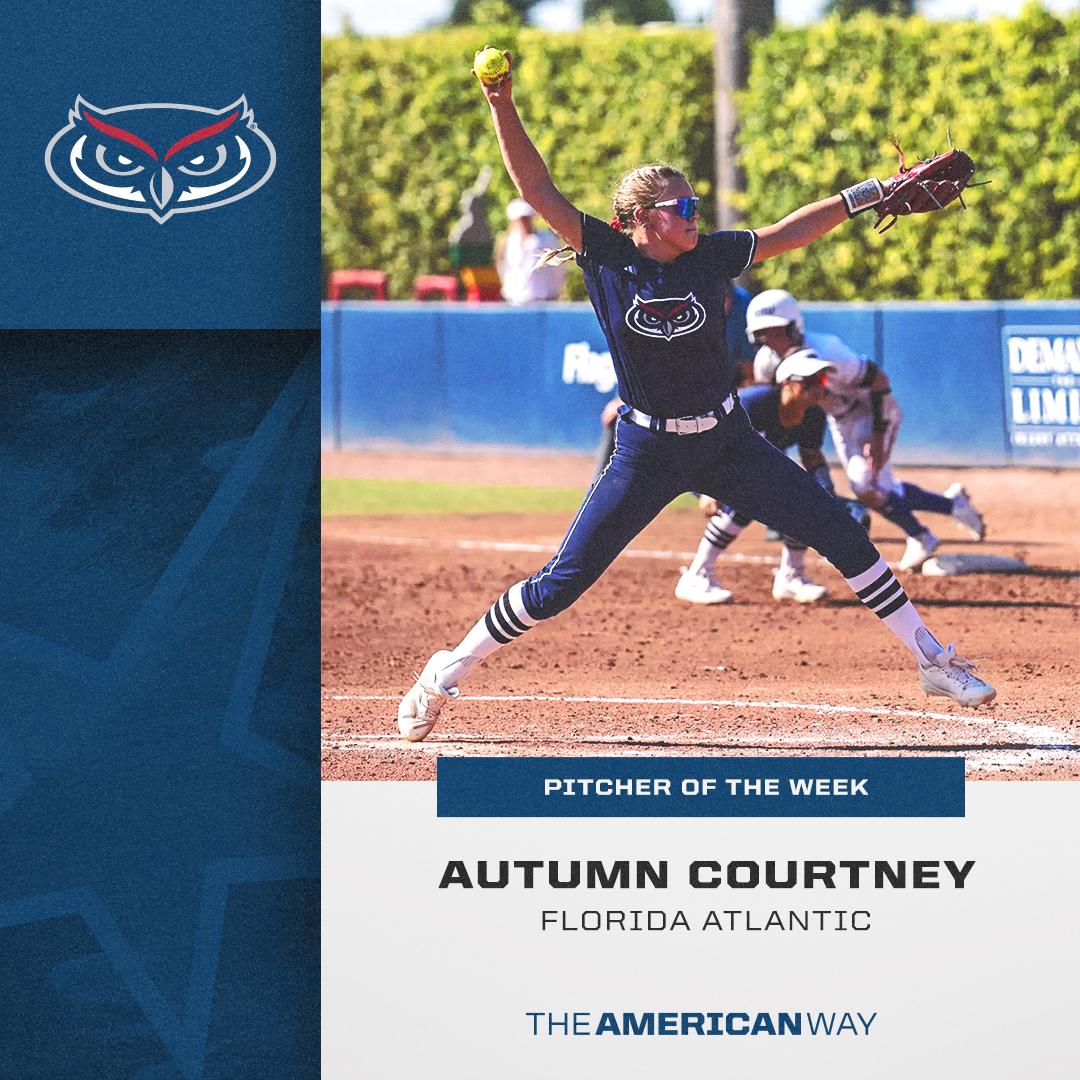 The American (@american_conf) on Twitter photo Pitcher of the Week๐ฅ
Autumn Courtney x <a href="/FAUSoftball/">Florida Atlantic Softball</a>
#AmericanWay x #AmericanSB Pitcher of the Week๐ฅ
Autumn Courtney x <a href="/FAUSoftball/">Florida Atlantic Softball</a>
#AmericanWay x #AmericanSB