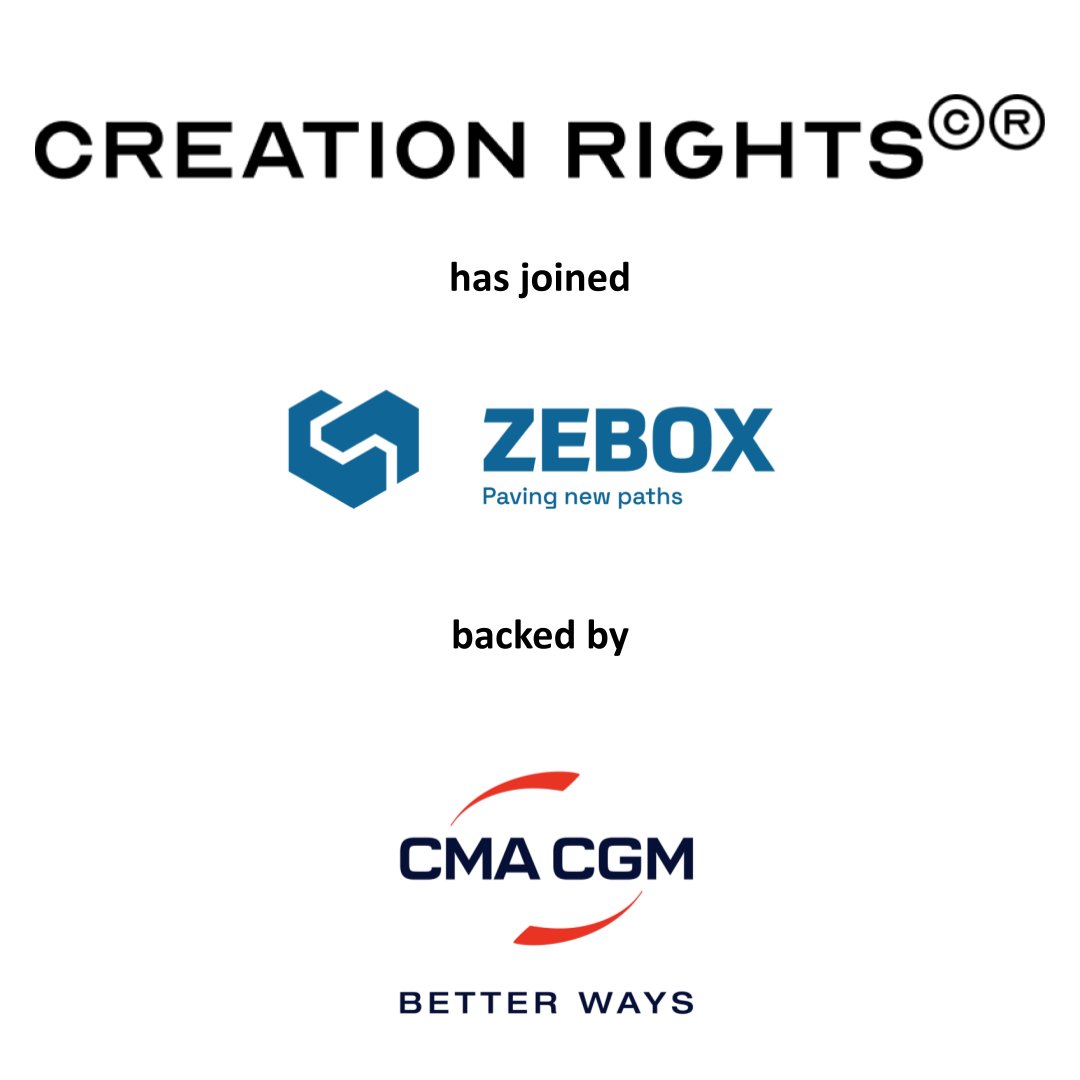 🚀  <a href="/creation_rights/">Creation Rights©®</a>  has joined <a href="/ZeBox_/">ZEBOX</a> backed by <a href="/cmacgm/">CMA CGM Group</a> 🚀 

Empowering creators, protecting innovation, and shaping the future of digital ownership in the age of AI. Stay tuned for what’s next!

#CreationRights #Antler #ZeBox #CMACGM #BetterWays #AI #CreativeIndustries