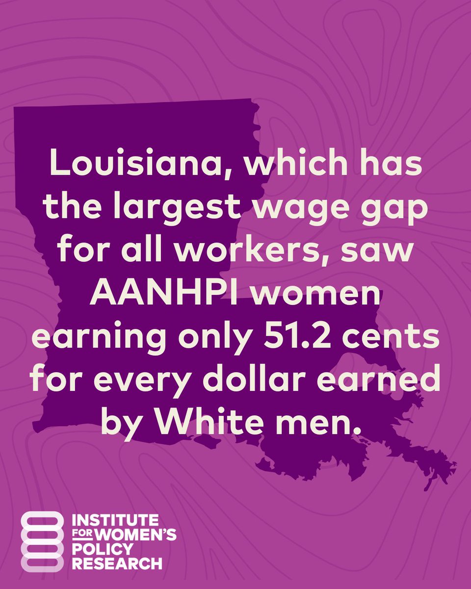 Today is #AANHPIEqualPayDay—a powerful reminder that AANHPI women are paid less than White men in every single state where data is available.

In Louisiana, the gap is especially stark: AANHPI women earned just 51 cents for every dollar paid to White men in 2023. That’s not just