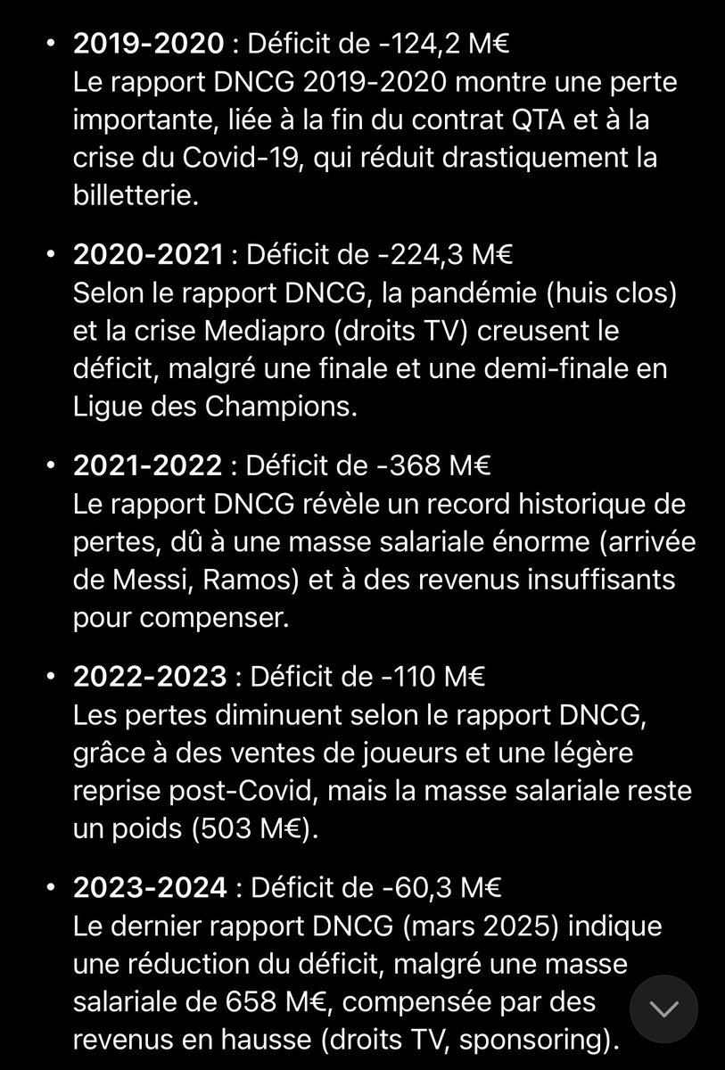 LiveFantomas's tweet photo. @KM_ParisSG @Zack_Nani Synthèse en fonction des rapports annuels de la DNCG. https://t.co/2tlsDuX8XM