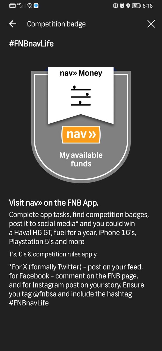 NaidooMr's tweet photo. #FNBnavLife https://t.co/TDgHvk22PR