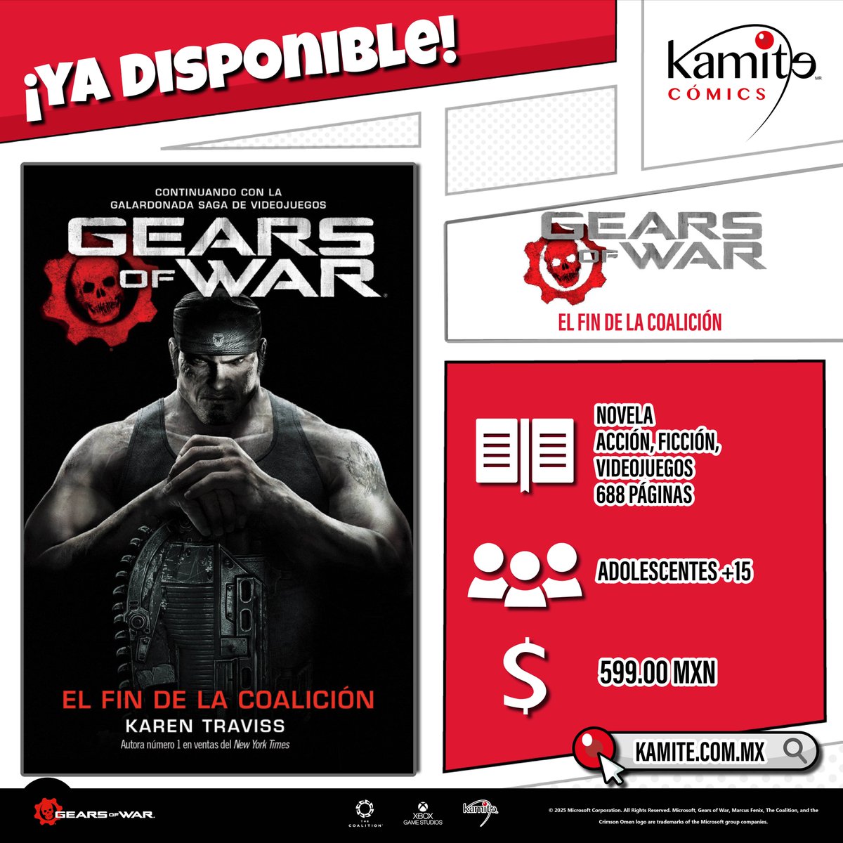 ¡La guerra no ha terminado #GearsofWarElfindelacoalición ya está aquí! ⚔️
En #EditorialKamite tenemos la novela con todo lo que necesitas para vivir el caos de una última elección que definirá el destino de la humanidad. 🫢💥
👉 t.ly/iCgtm