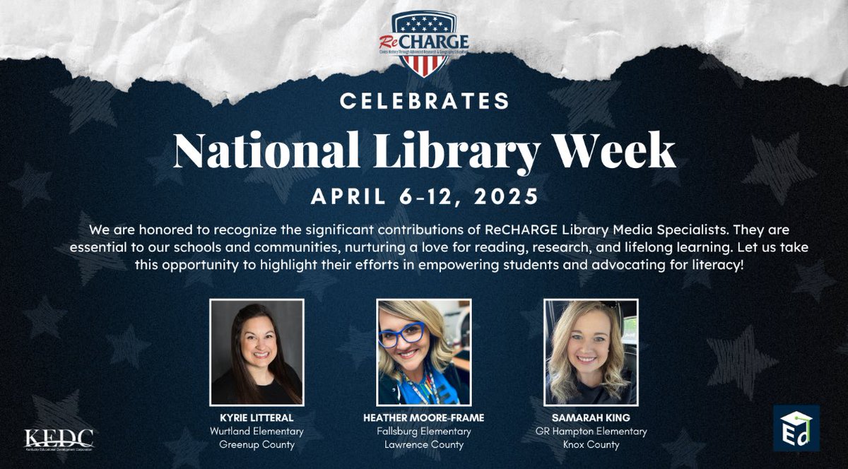 It’s National Library Week!
Let’s celebrate the heart of every community — the library! 
A place to learn, connect, dream, and grow. #LeadTheCHARGE 📚 Read a Book ❤️ Thank your Librarian— We Love Ours <a href="/KEDC1/">KEDC</a> <a href="/KEDCGrants/">KEDC Grants</a>