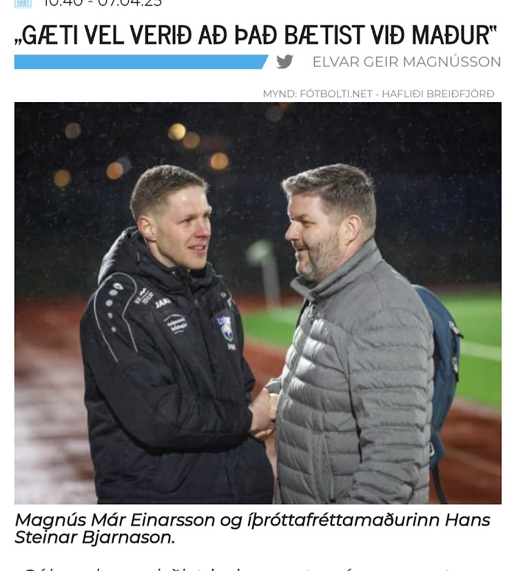 Þessi mynd <a href="/elvargeir/">Elvar Geir Magnússon</a> er svo líka tilvalin fyrir fyrirsögnina „Upplýsingafulltrúi SOS Barnaþorpanna gerði umfjöllun á RÚV um mikilvægi móðurinnar“
👇
ruv.is/frettir/ithrot…