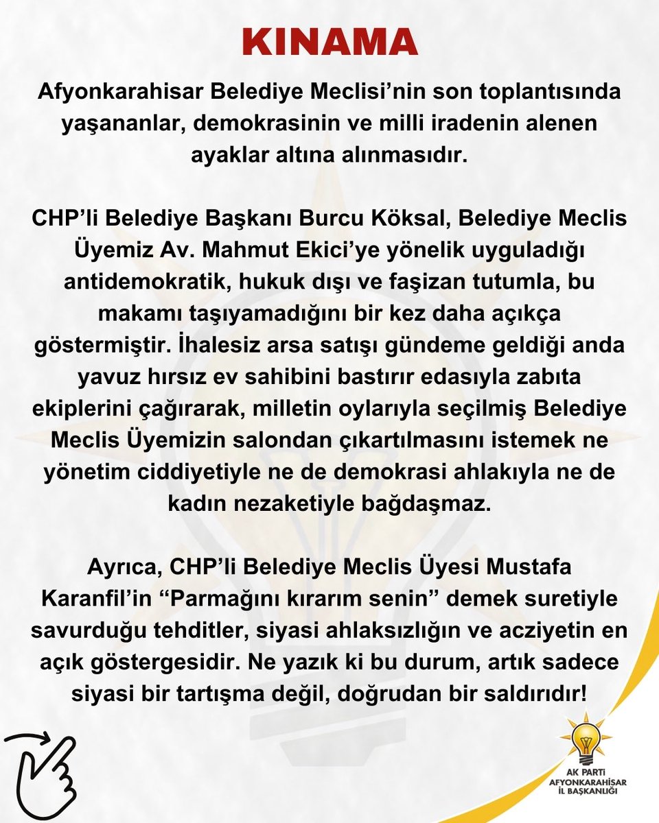 akpartiafyon's tweet photo. KAMUOYUNA SAYGILARIMIZLA https://t.co/IOJHsT2K2S