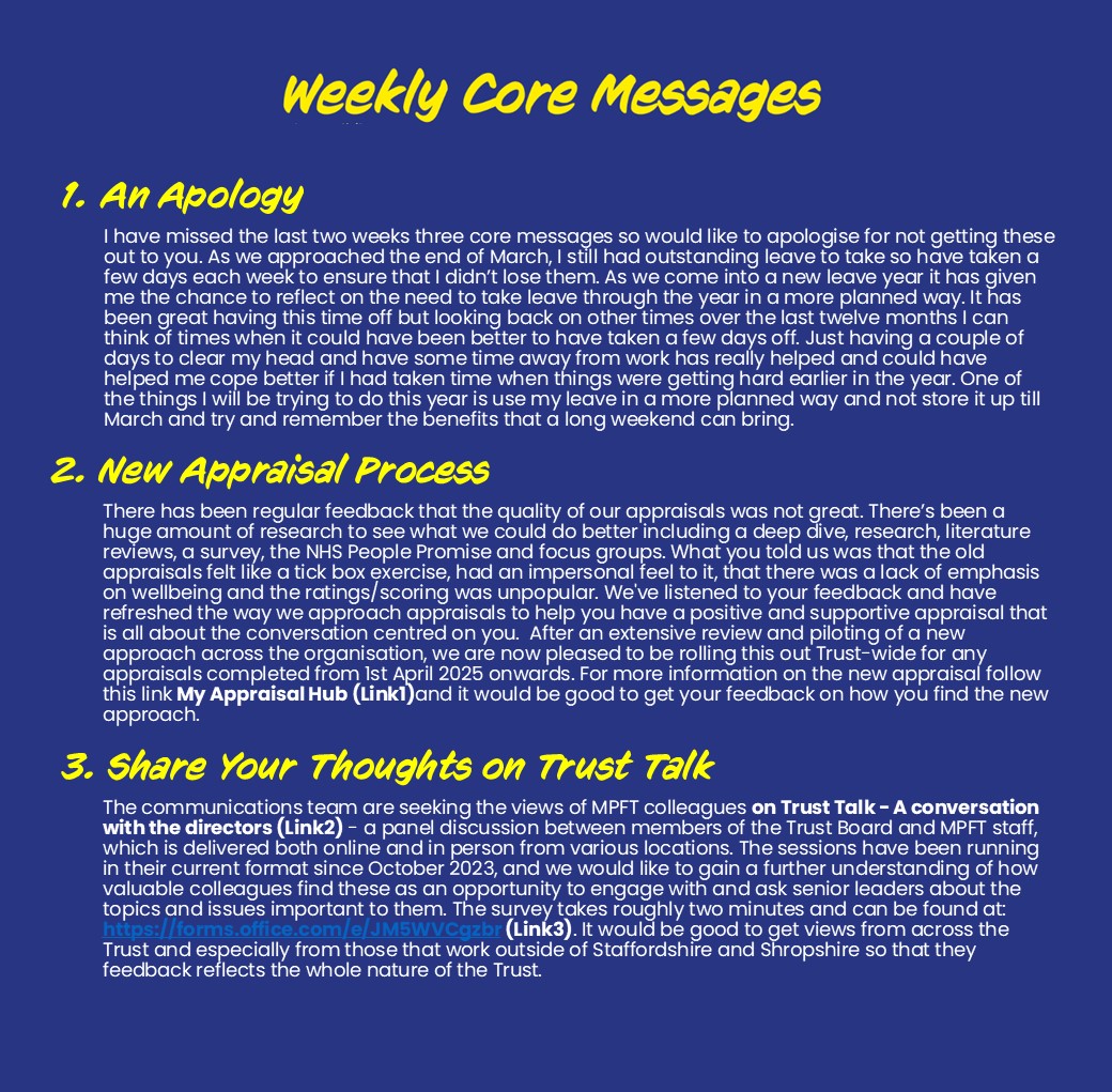 MpftSpecialist's tweet photo. Here are this week's #CoreMessages 👇 https://t.co/5svL4oReok