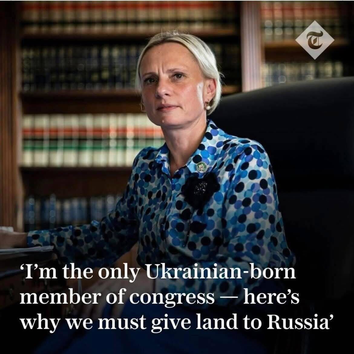 Oleksiy Sorokin (@mrsorokaa) on Twitter photo Representative Spartz is batshit MAGA & will say anything to please Trump.
But using the fact that she was born in Ukraine to tell Ukrainians living in Ukraine during war what they should do is insane.
<a href="/RepSpartz/">Rep. Victoria Spartz</a> don’t use “we” when talking about a country you don’t know. Representative Spartz is batshit MAGA & will say anything to please Trump.
But using the fact that she was born in Ukraine to tell Ukrainians living in Ukraine during war what they should do is insane.
<a href="/RepSpartz/">Rep. Victoria Spartz</a> don’t use “we” when talking about a country you don’t know.