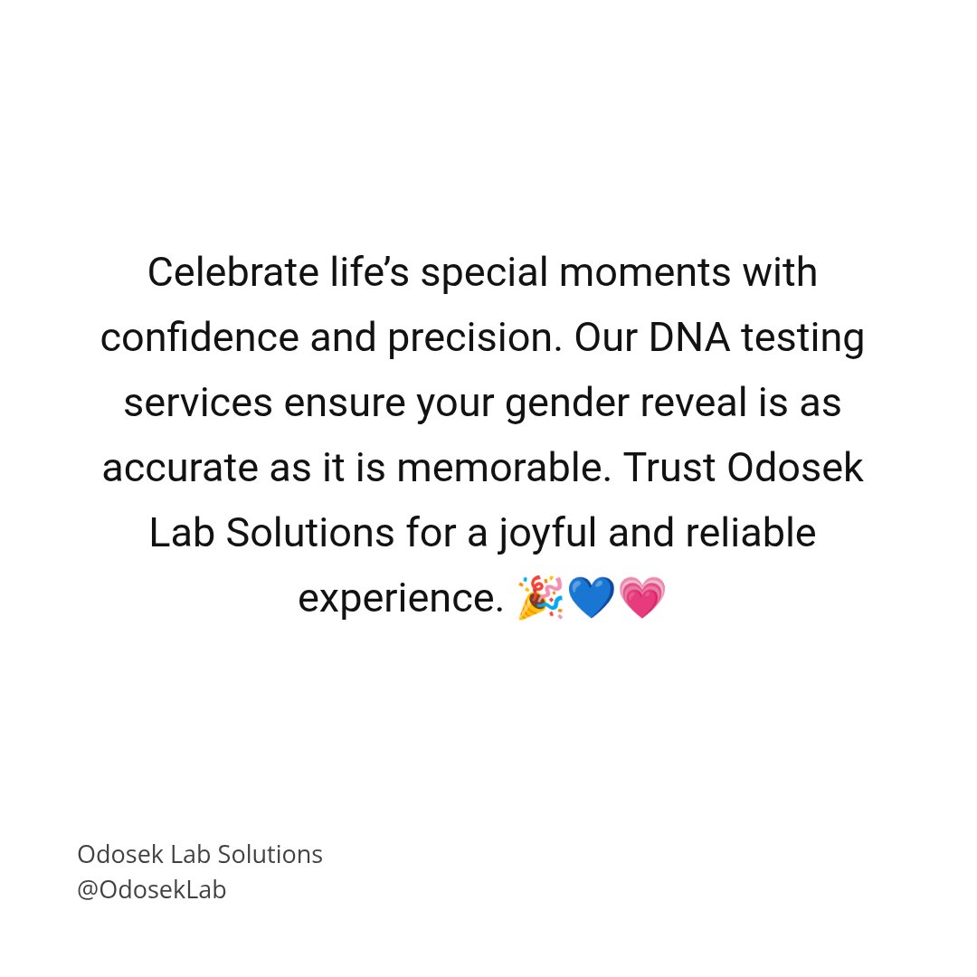 Odoseklab's tweet image. I’m not here to ignore celebrations. 

I’m here to make them special! 🎉 

Gender reveals are joyful, and DNA testing helps plan them with accuracy. 💙💗 

#GenderReveal #DNATesting #OdesekLabSolutions #PaternityTest #ImmigrationTesting #LegalDNATesting #MobileDNATesting