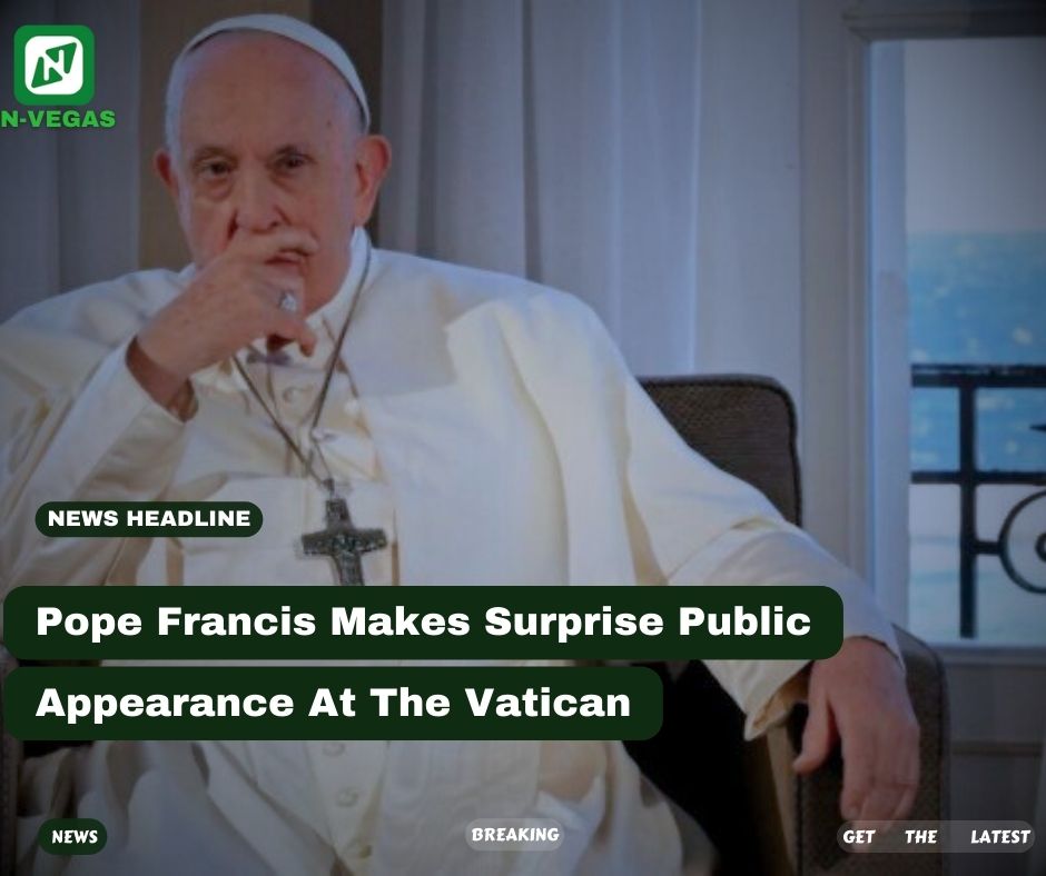 Pope Francis made a surprise public appearance at the Vatican, his first since leaving the hospital, greeting crowds from a wheelchair on April 6, 2025.
