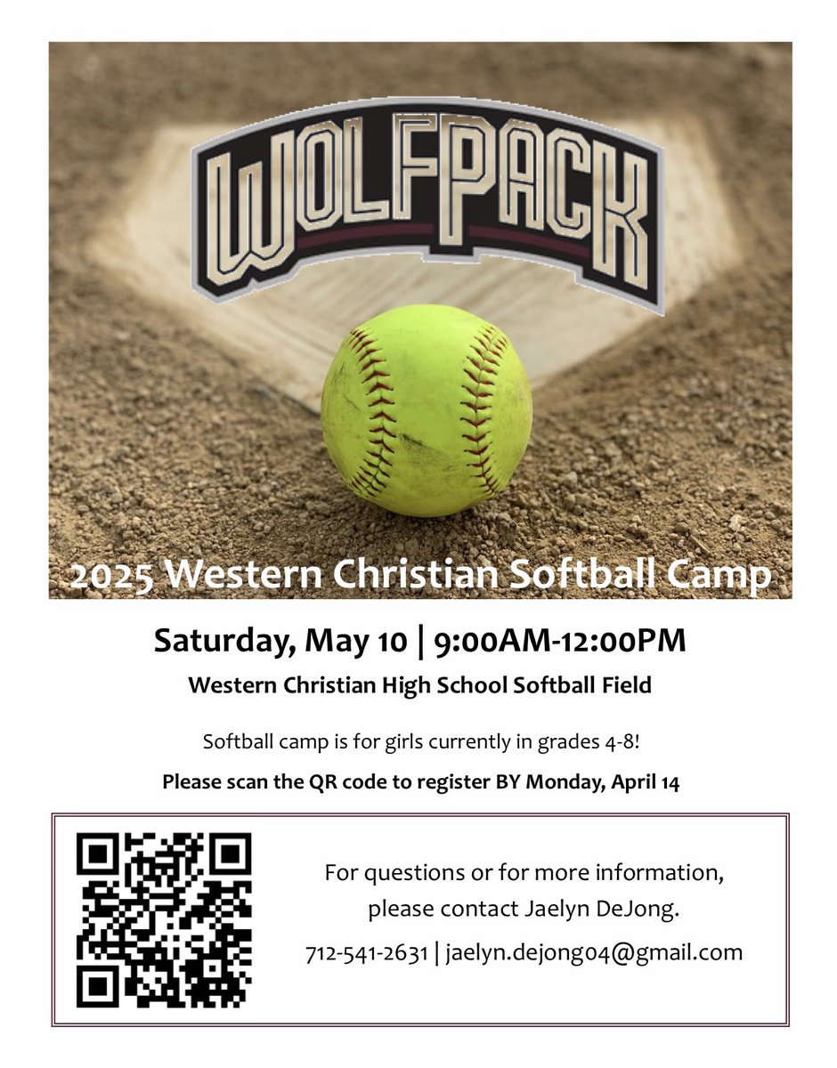 Jaelyn (@jaelyndejong) on Twitter photo Softball is right around the corner! Please reach out with any questions! <a href="/wolfpack_wc/">Western Christian Wolfpack Athletics</a> Softball is right around the corner! Please reach out with any questions! <a href="/wolfpack_wc/">Western Christian Wolfpack Athletics</a>