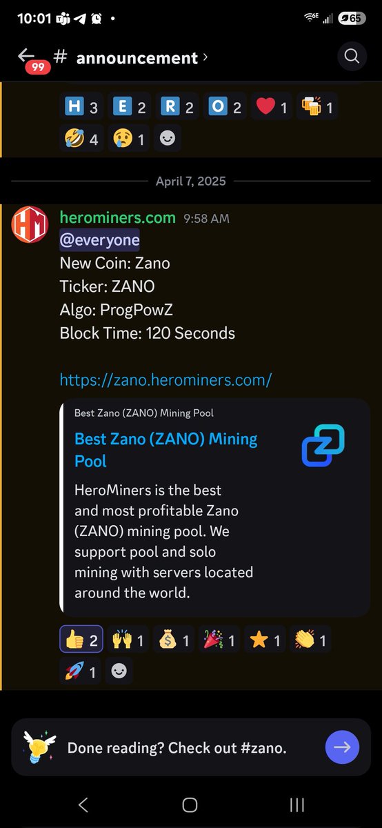 SerpentXTech's tweet photo. @zano_project added to @HeroMinerss fyi #progPow #GPU #mining https://t.co/LIaaYvFZKx