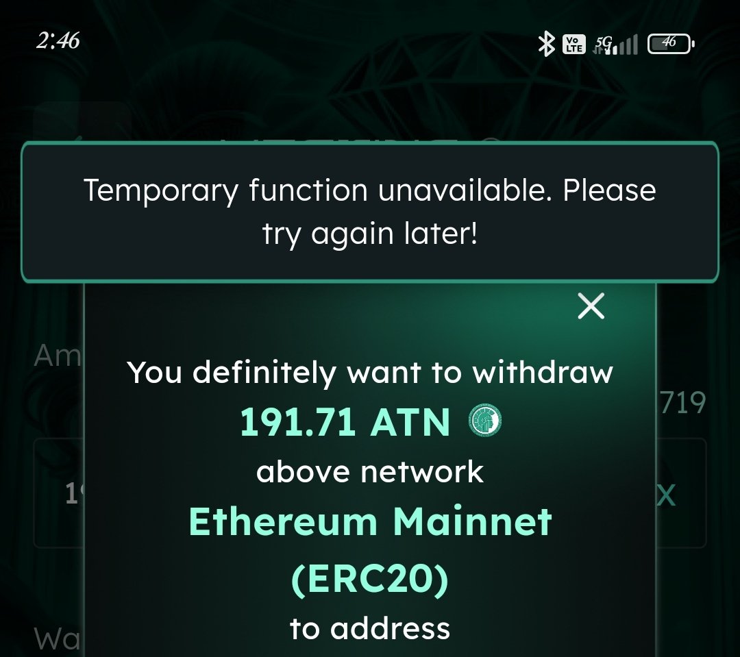 d1audacity's tweet photo. @Athene_Network Trying to withdraw since 5th and "The function is temporary unavailable" ofc.
If anyone, at least one person, managed to withdraw pls comment. https://t.co/UfHt5ITQZR