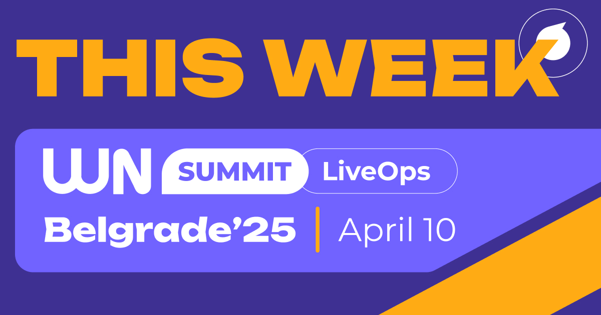 Last call! ⏰ WN LiveOps Summit is coming to Belgrade this Wed, April 10!
🎮 Industry talks
🤝 Chill networking
Don’t miss it bit.ly/4lvoVcS