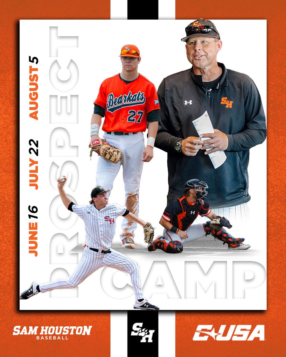 Summer Prospect Camps are now live 🚨

The best way to get in front of our entire staff before the summer gets going! 

Come be a Bearkat! #EatEmUpKats

2029’s-2025’s and JUCO player welcome! 

info.collegebaseballcamps.com/bearkats/