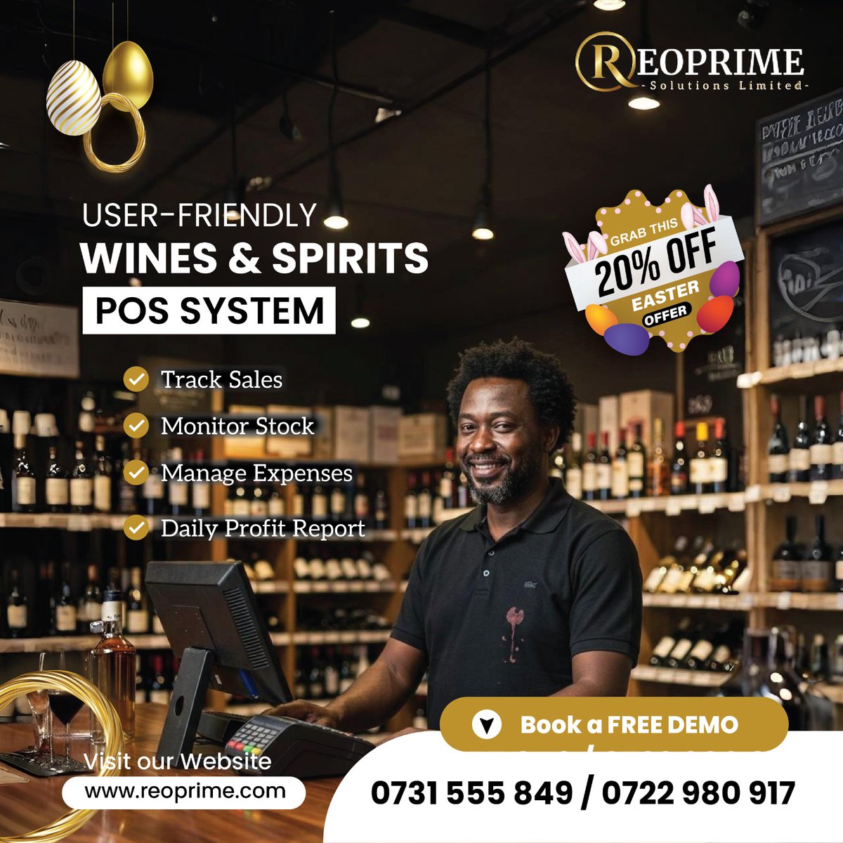 ReoprimeLtd's tweet image. Take advantage of our 20% discount Easter offers and manage your business like a pro with Prime POS.

Very user friendly system just for you.

Book a free demo today.
#GachaguaTheatrics #rutoinmeru #mlima