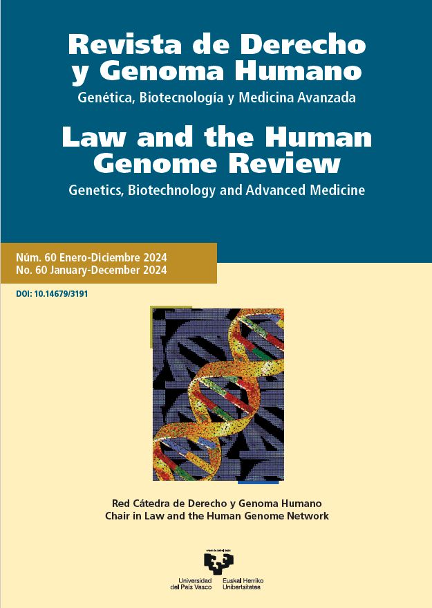 📚 Ya se encuentra disponible el Número 60 de la Revista de Derecho y Genoma Humano. Genética, Biotecnología y Medicina Avanzada

📎 Accede aquí: ojs.ehu.eus/index.php/rdgh…

⚠️ A partir de este número acceso abierto y edición a cargo de <a href="/upvehu/">UPV/EHU</a>