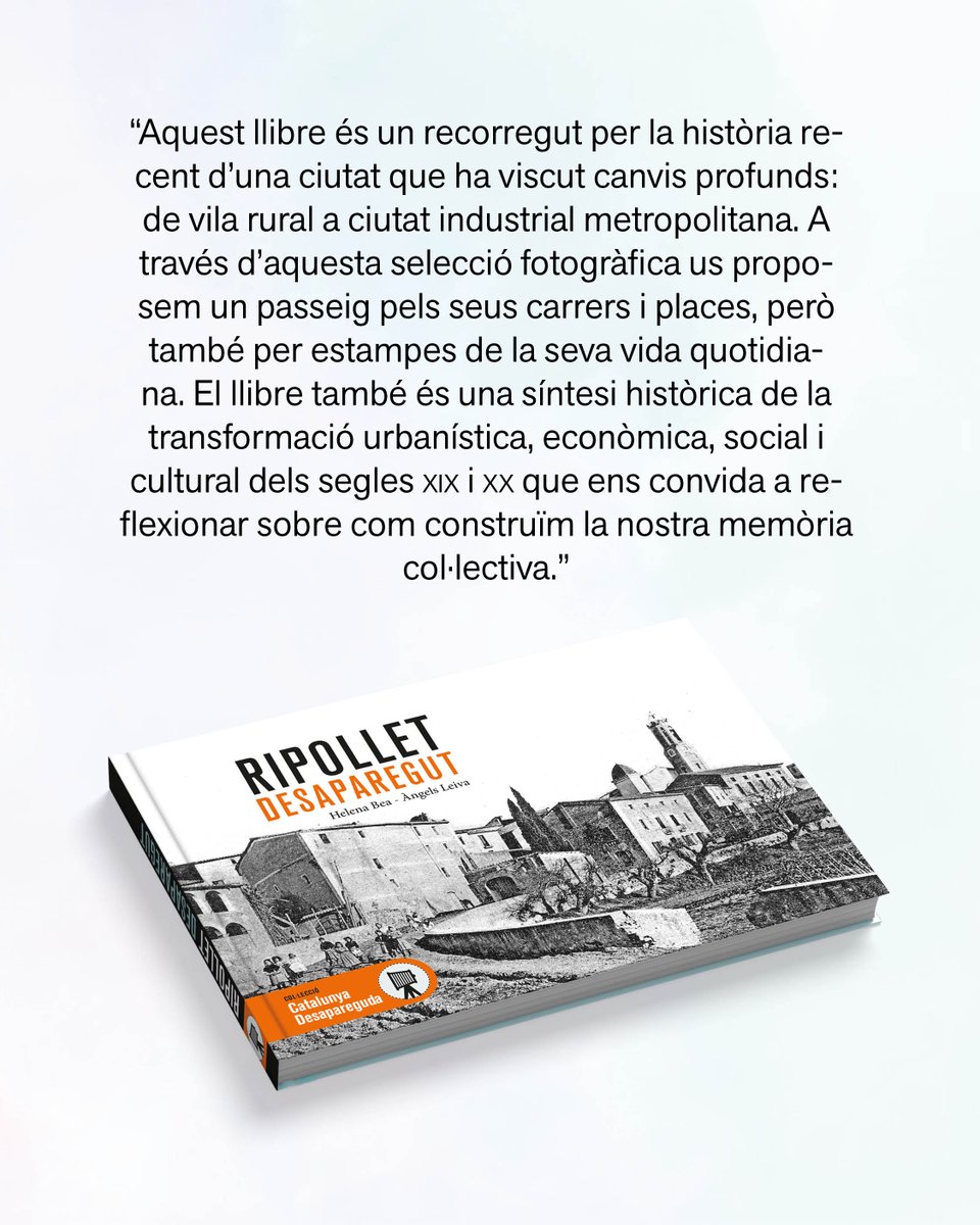 RIPOLLET DESAPAREGUT
de les autores Helena Bea Mellado i Àngels Leiva Caudiel

PRESENTACIÓ
📅 7 d'abril
🕛 18:00
📍CIP Molí d'en Rata
(C. del Molí d'en Rata 1)

📚Disponible a les llibreries i a la nostra pàgina web:
efados.cat/novetats-catal…

#ripollet #vallesoccidental