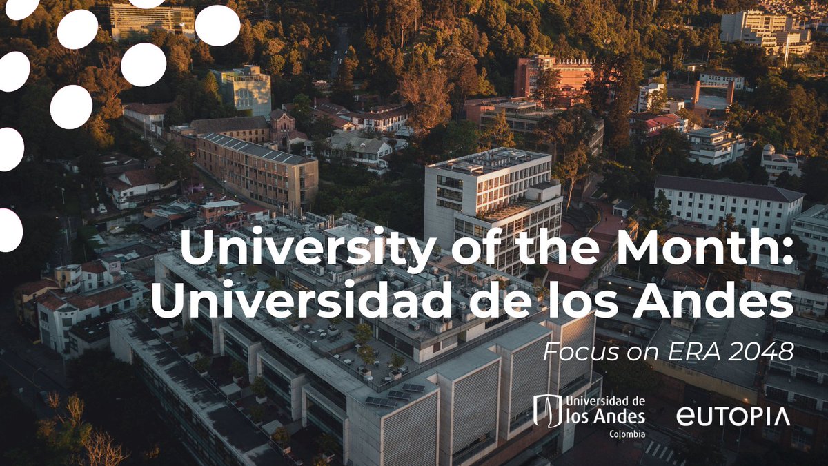 EutopiaUni's tweet image. In April our #UniversityOfTheMonth is
@Uniandes, one of our 6 #GlobalPartners, which has chosen to focus on its #ERA2048 initiative 🙌 
Discover this beacon of academic excellence, research, and innovation in Colombia and Latin America 👉bit.ly/43HRNrV
#EUTOPIA