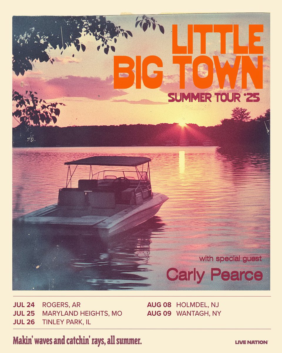 Carly Pearce (@carlypearce) on Twitter photo I’ve been a fan of <a href="/littlebigtown/">Little Big Town</a> forever! I can’t wait to join them on their summer tour ☀️
My Fan Club Presale is on Thursday, 4/10. All tickets are on sale Friday, 4/11! Join my fan club for the presale code. See y’all this summer!!! carlypearce.com I’ve been a fan of <a href="/littlebigtown/">Little Big Town</a> forever! I can’t wait to join them on their summer tour ☀️
My Fan Club Presale is on Thursday, 4/10. All tickets are on sale Friday, 4/11! Join my fan club for the presale code. See y’all this summer!!! carlypearce.com