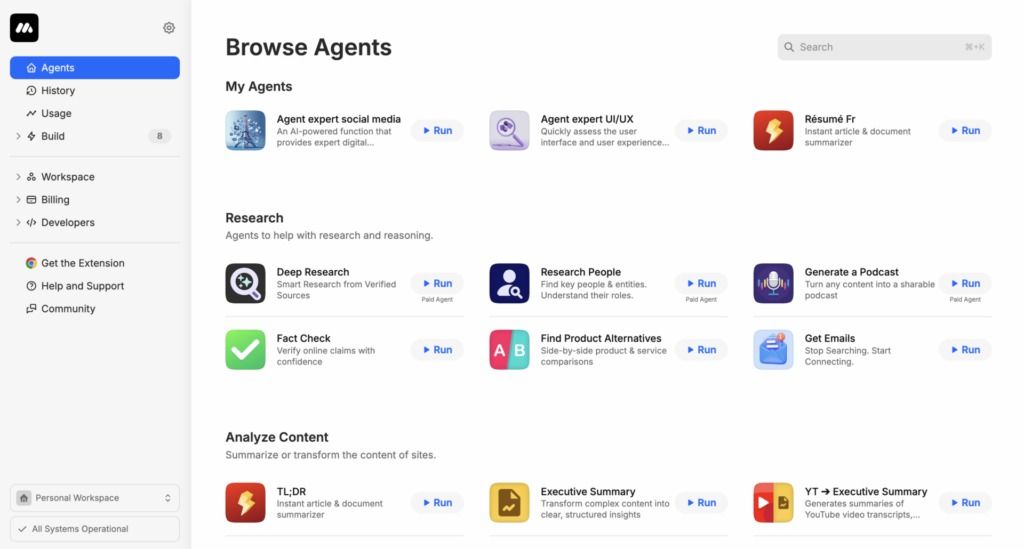#MindStudio : créez des agents IA facilement et gratuitement.

Grâce à une extension Chrome intuitive, MindStudio intègre la puissance de l’IA directement dans votre navigateur, vous permettant d’automatiser des tâches répétitives, d’extraire des informations clés, de générer du