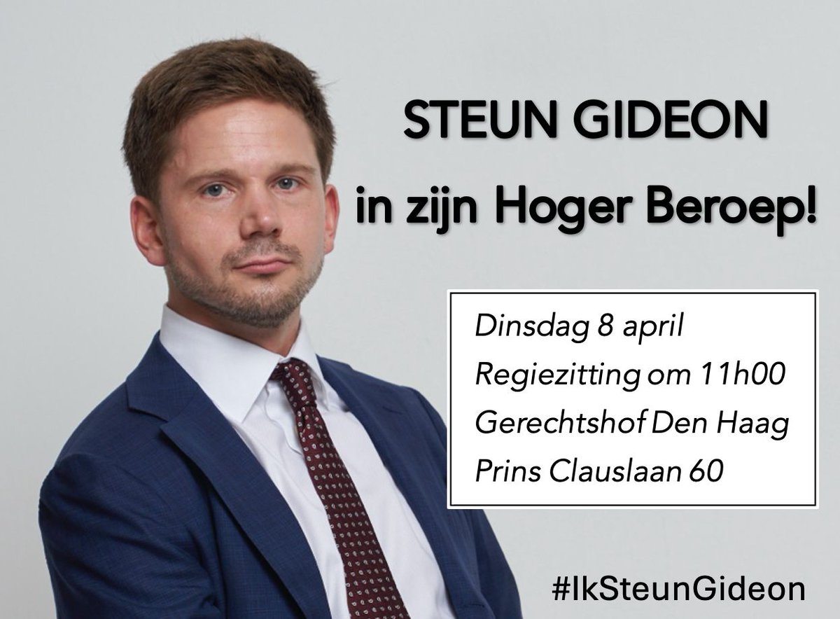 KAFKA_Dev's tweet image. Gideon staat MORGEN in hoger beroep weer voor de rechter! 
Hugo de Jonge werd NIET vervolgd.
Akwasi werd NIET vervolgd.
Gideon van Meijeren zou in hoger beroep VRIJGESPROKEN moeten worden! 

Doe een ♥️ &amp;amp; RT als je Gideon steunt!

#IksteunGideon