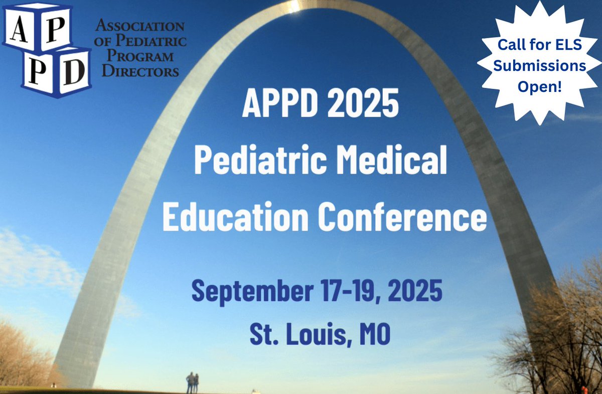 APPD (@appdconnect) on Twitter photo Call for ELS Submissions for the <a href="/APPDconnect/">APPD</a> 2025 Pediatric Medical Education Conference is open! Deadline May 1. Learn more & submit appd.org/meetings-educa⦠#Pediatrics #MedEd <a href="/_pedsubs/">Council of Pediatric Subspecialties (CoPS)</a> <a href="/COMSEPediatrics/">COMSEP</a> <a href="/amspdc/">AMSPDC</a> <a href="/AcademicPeds/">Academic Peds Assoc</a> <a href="/FuturePedsRes/">FuturePedsRes</a> <a href="/NextGenPeds/">Next Gen Pediatricians</a> <a href="/ab_peds/">American Board of Pediatrics (ABP)</a> <a href="/AmerAcadPeds/">American Academy of Pediatrics</a> Call for ELS Submissions for the <a href="/APPDconnect/">APPD</a> 2025 Pediatric Medical Education Conference is open! Deadline May 1. Learn more & submit appd.org/meetings-educa⦠#Pediatrics #MedEd <a href="/_pedsubs/">Council of Pediatric Subspecialties (CoPS)</a> <a href="/COMSEPediatrics/">COMSEP</a> <a href="/amspdc/">AMSPDC</a> <a href="/AcademicPeds/">Academic Peds Assoc</a> <a href="/FuturePedsRes/">FuturePedsRes</a> <a href="/NextGenPeds/">Next Gen Pediatricians</a> <a href="/ab_peds/">American Board of Pediatrics (ABP)</a> <a href="/AmerAcadPeds/">American Academy of Pediatrics</a>