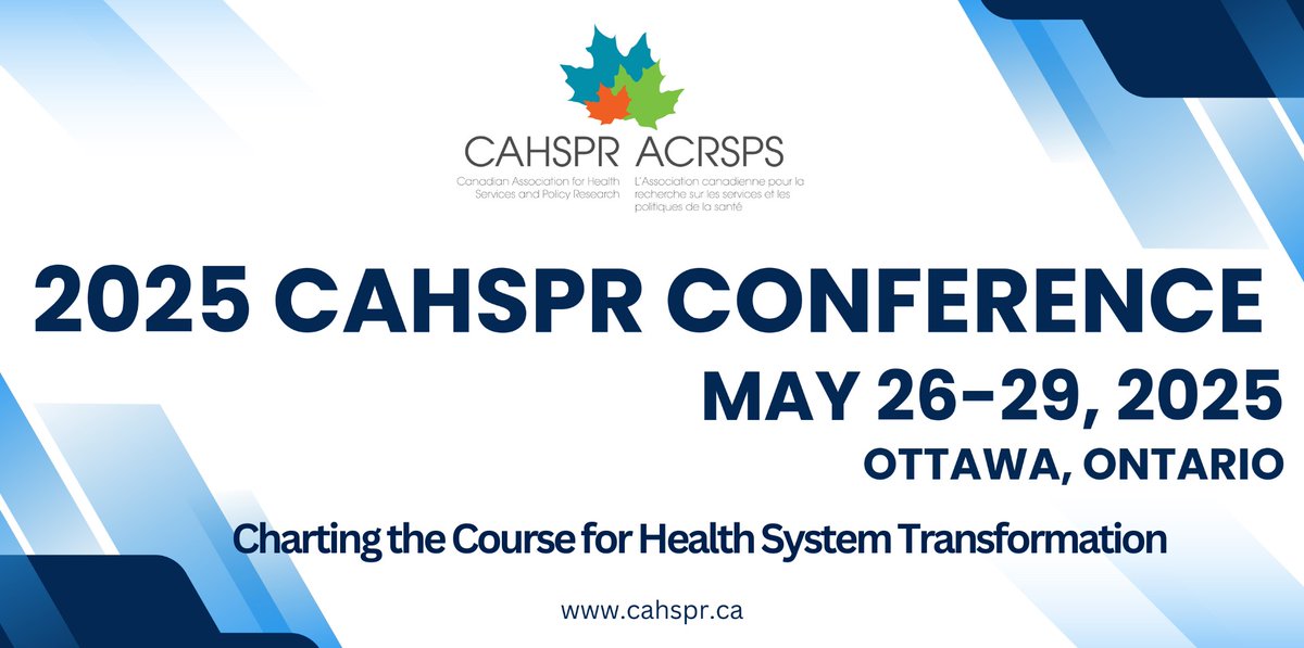 We can't wait to welcome you to Ottawa in May to learn from researchers in our #HSPR community, to meet with colleagues, and to explore beautiful Ottawa. Don't miss the deadline for early bird registration, which is Tuesday, April 8 at midnight! Go to face2faceevents.swoogo.com/CAHSPR2025