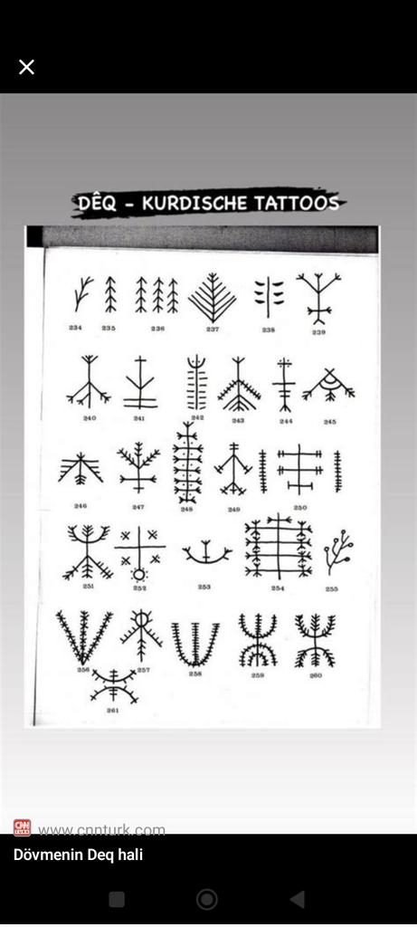 Kürtlerin (Kurmanç, Lek, Kelhur, Goran, Soran ve hatta Lorlar) yaşlı bireylerinin el ve yüz (çene, alın) dövmeleri hakkında bir açıklama:
✍️A.R

♦️Belki de birçok kez yaşlı bireylerin el ve yüzlerinde (özellikle çene ve alın bölgelerinde) bulunan dövmelere dikkat etmişsinizdir+