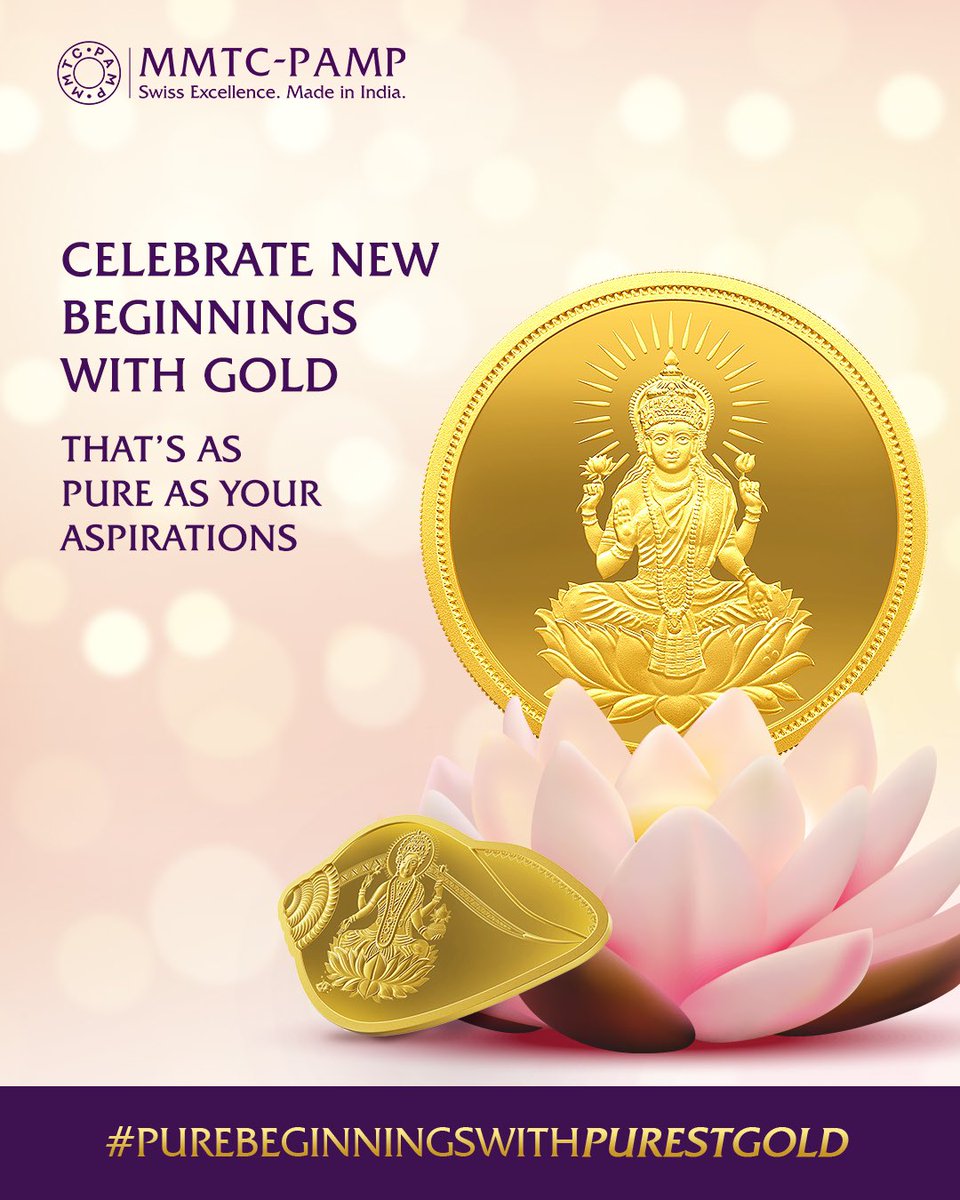 MMTCPAMP's tweet image. Prepare for Akshay Tritiya with trusted LBMA Gold &amp;amp; Silver from MMTC-PAMP for lasting prosperity.

#MMTCPAMP #PurestGold #PurestSilver #PurestBeginningsWithPurestGold #LBMA