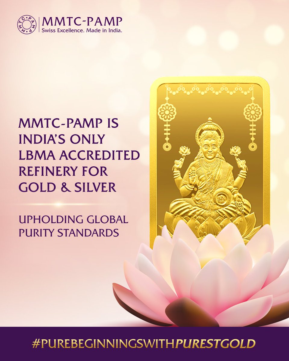 MMTCPAMP's tweet image. Prepare for Akshay Tritiya with trusted LBMA Gold &amp;amp; Silver from MMTC-PAMP for lasting prosperity.

#MMTCPAMP #PurestGold #PurestSilver #PurestBeginningsWithPurestGold #LBMA