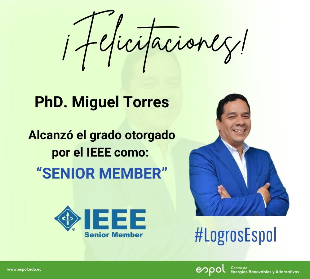 El CERA felicita a su investigador <a href="/Miguel_tr1987/">Miguel</a> por su destacada trayectoria profesional y su contribución científica, motivo por el cual el <a href="/IEEEorg/">IEEE</a> le ha otorgado la distinción de Miembro Senior IEEE.🏅