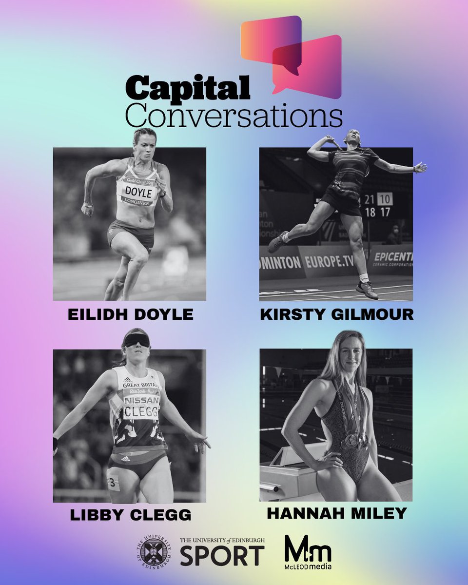 Rhona McLeod McLeod Media (@rhonamcleod) on Twitter photo A ‘cannot miss’ experience for fans of <a href="/scotathletics/">scottishathletics</a> <a href="/SDS_sport/">Scottish Disability Sport</a> <a href="/ScottishSwim/">Scottish Swimming</a> <a href="/BadmintonScot/">BadmintonScot</a> <a href="/Team_Scotland/">Team Scotland</a> Tues 24th April, The Pleasance, Edinburgh. In conversation with <a href="/EilidhDoyle/">Eilidh Doyle</a> <a href="/HannahMiley89/">Hannah Miley</a> <a href="/LibbyClegg/">Libby Clegg</a> <a href="/KirstyGilmourr/">Kirsty Gilmour</a> <a href="/UoESport/">UoE Sport</a> #capitalconversations #plsshare A ‘cannot miss’ experience for fans of <a href="/scotathletics/">scottishathletics</a> <a href="/SDS_sport/">Scottish Disability Sport</a> <a href="/ScottishSwim/">Scottish Swimming</a> <a href="/BadmintonScot/">BadmintonScot</a> <a href="/Team_Scotland/">Team Scotland</a> Tues 24th April, The Pleasance, Edinburgh. In conversation with <a href="/EilidhDoyle/">Eilidh Doyle</a> <a href="/HannahMiley89/">Hannah Miley</a> <a href="/LibbyClegg/">Libby Clegg</a> <a href="/KirstyGilmourr/">Kirsty Gilmour</a> <a href="/UoESport/">UoE Sport</a> #capitalconversations #plsshare