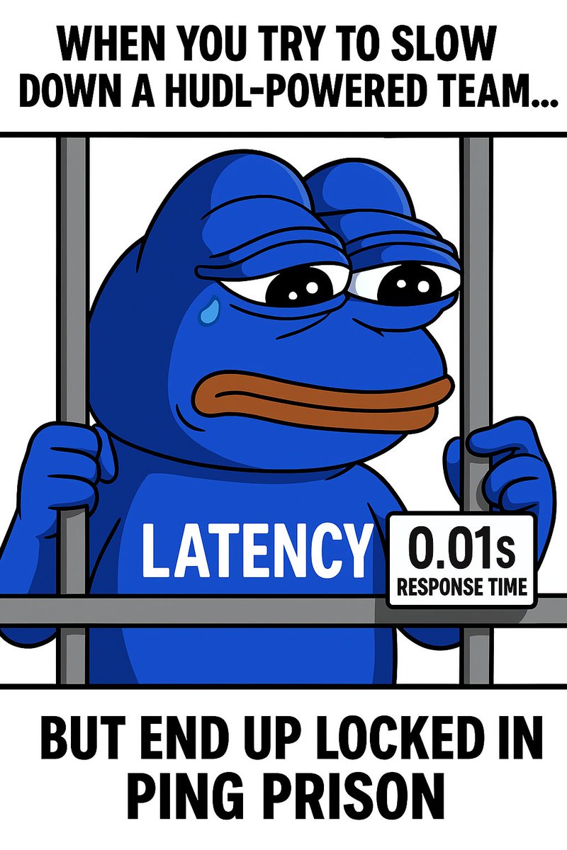 Adalunans's tweet photo. When you try to slow down a Hudl-powered team but end up locked in Ping Prison. 🚀💻
Latency: 0.01s response time @huddle01com  🔥
#TechMeme #Hudl #Latency #PingPrison https://t.co/CEz1PAykLx