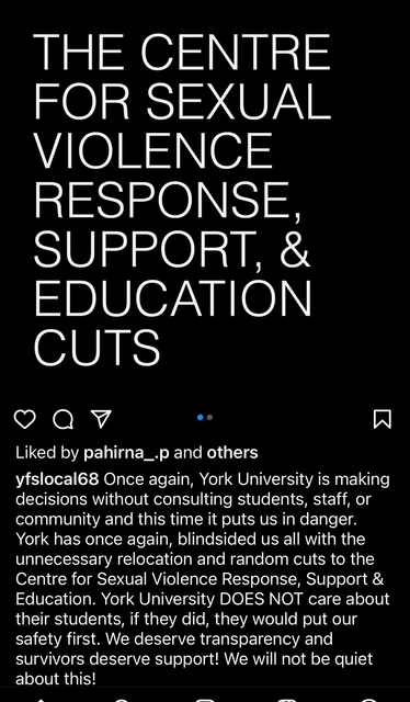 Cuts hurt students.  Support York Federation of Students! <a href="/YFSlocal68/">YFS</a>