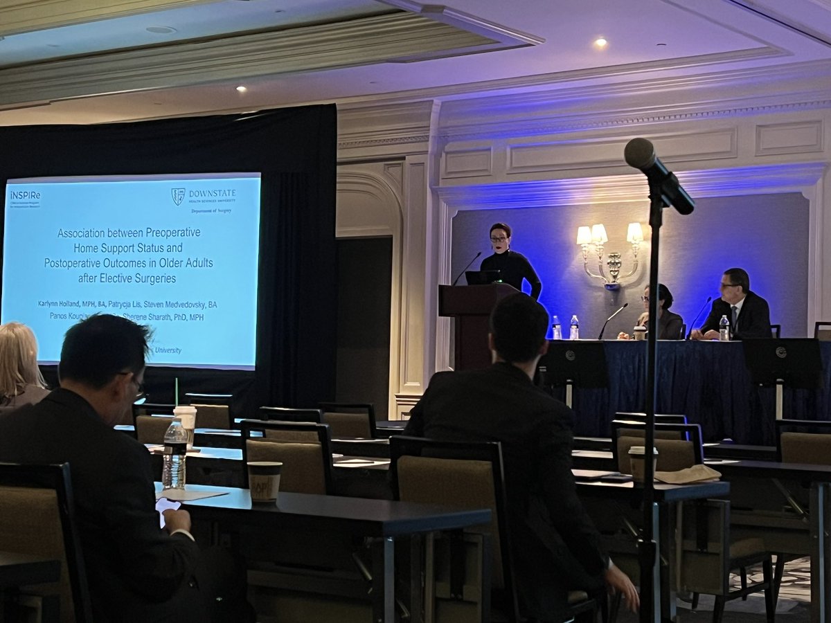 SUNY Downstate General Surgery Residency (@downstatesurg) on Twitter photo Great start to the second day at #AVAS2025 with the iNSPIRe team!
MPH Candidate Karlynn Holland presenting “Association between Preoperative Home Support and Postoperative Outcomes in Older Adults” <a href="/KougiasP/">Panos Kougias MD MSc</a> Great start to the second day at #AVAS2025 with the iNSPIRe team!
MPH Candidate Karlynn Holland presenting “Association between Preoperative Home Support and Postoperative Outcomes in Older Adults” <a href="/KougiasP/">Panos Kougias MD MSc</a>