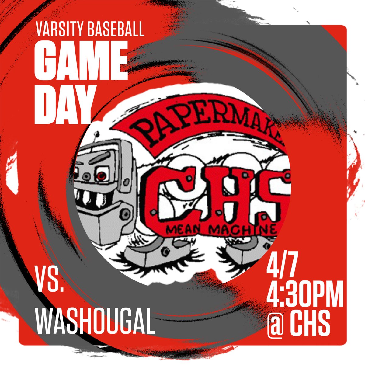 Come cheer on baseball at CHS!
4/7 @ 4:30pm!