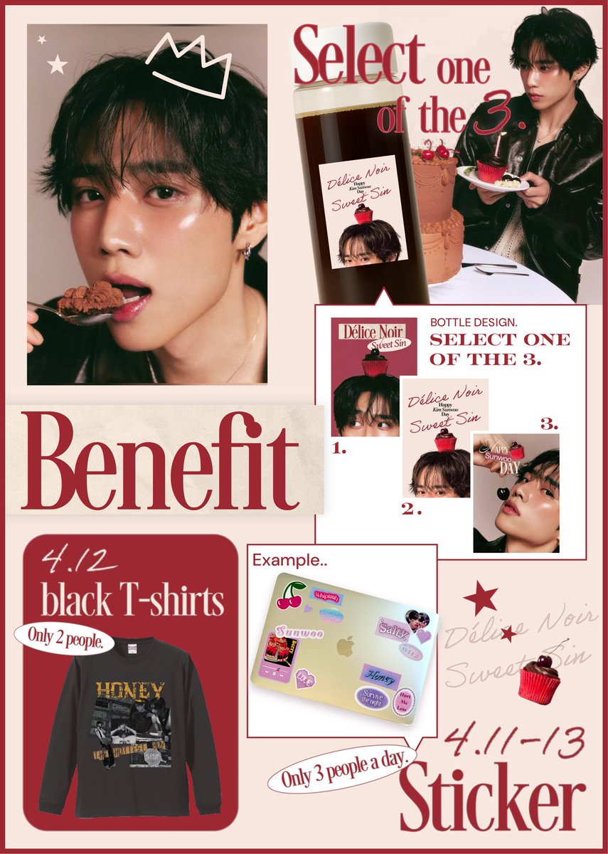 sun_nahi's tweet photo. 𝟐𝟎𝟐𝟓 𝐇𝐚𝐩𝐩𝐲 𝐒𝐮𝐧𝐰𝐨𝐨 𝐃𝐚𝐲
𝐁𝐢𝐫𝐭𝐡𝐝𝐚𝐲 𝐂𝐚𝐟𝐞

🍒こぐまかぺ 
🍒24.04.11~24.04.13(11:00-18:00)

⭐︎先着特典
4/12 ロンT　2名様
4/11-13 ステッカー 3名様/1日

#RT で抽選後🎁

#theboyz #キムソヌ #ドボイズ #2025happysunwooday #イルドビ #더비
더보이즈 선우 생일 카페 https://t.co/ce1ZiOWYP4
