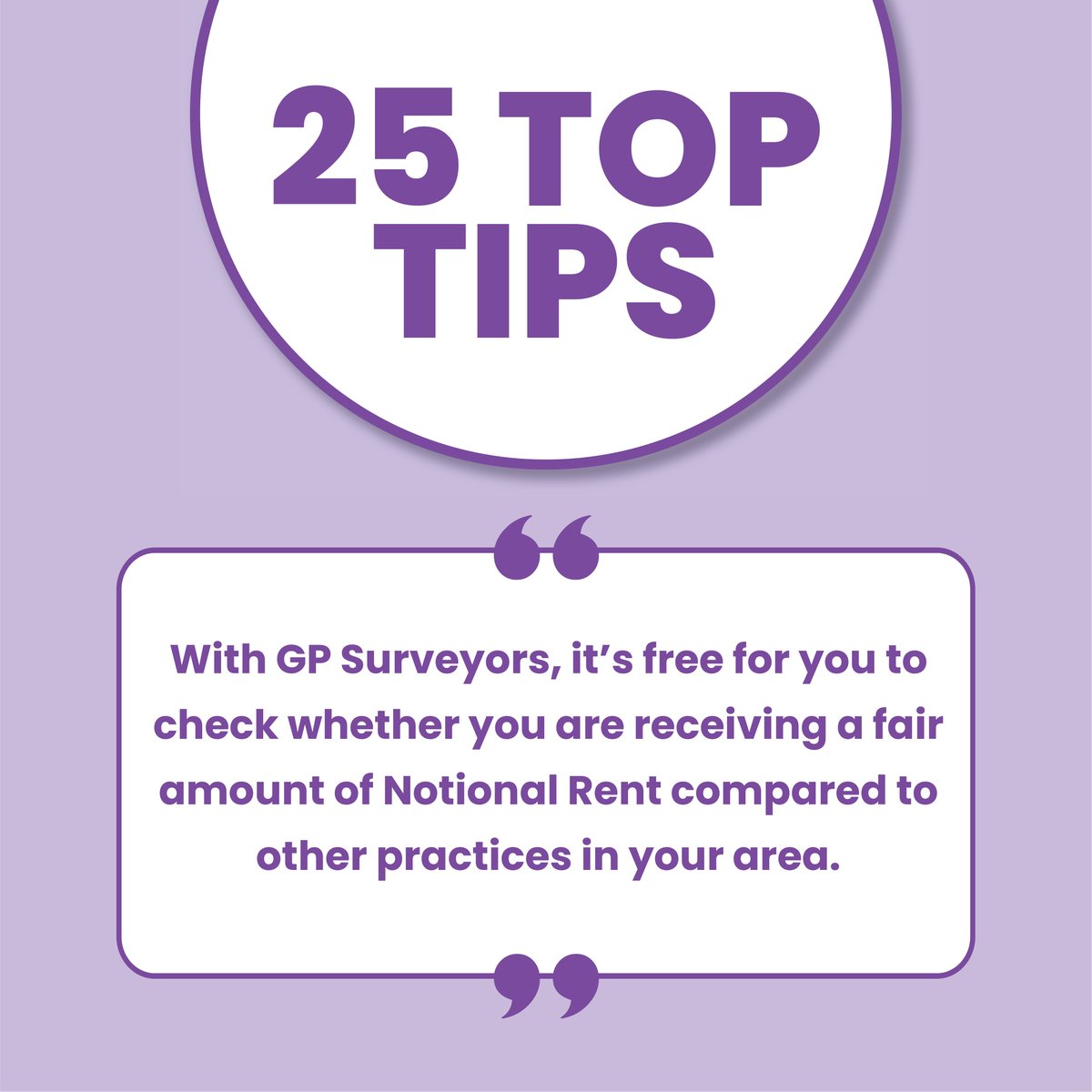 Celebrating our 25th year 🎉🎂 TIP ONE of 25, 

To find out more about our free Notional Rent checks, visit our website today: zurl.co/tIjAf 

#TeamGP #PrimaryCare #GPNews